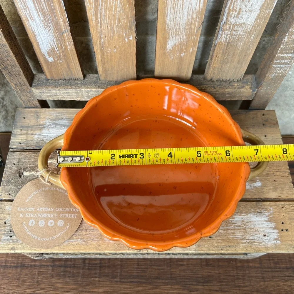 🆕 10 Strawberry Street | Set of 2 Small Pumpkin Dish / Casserole!